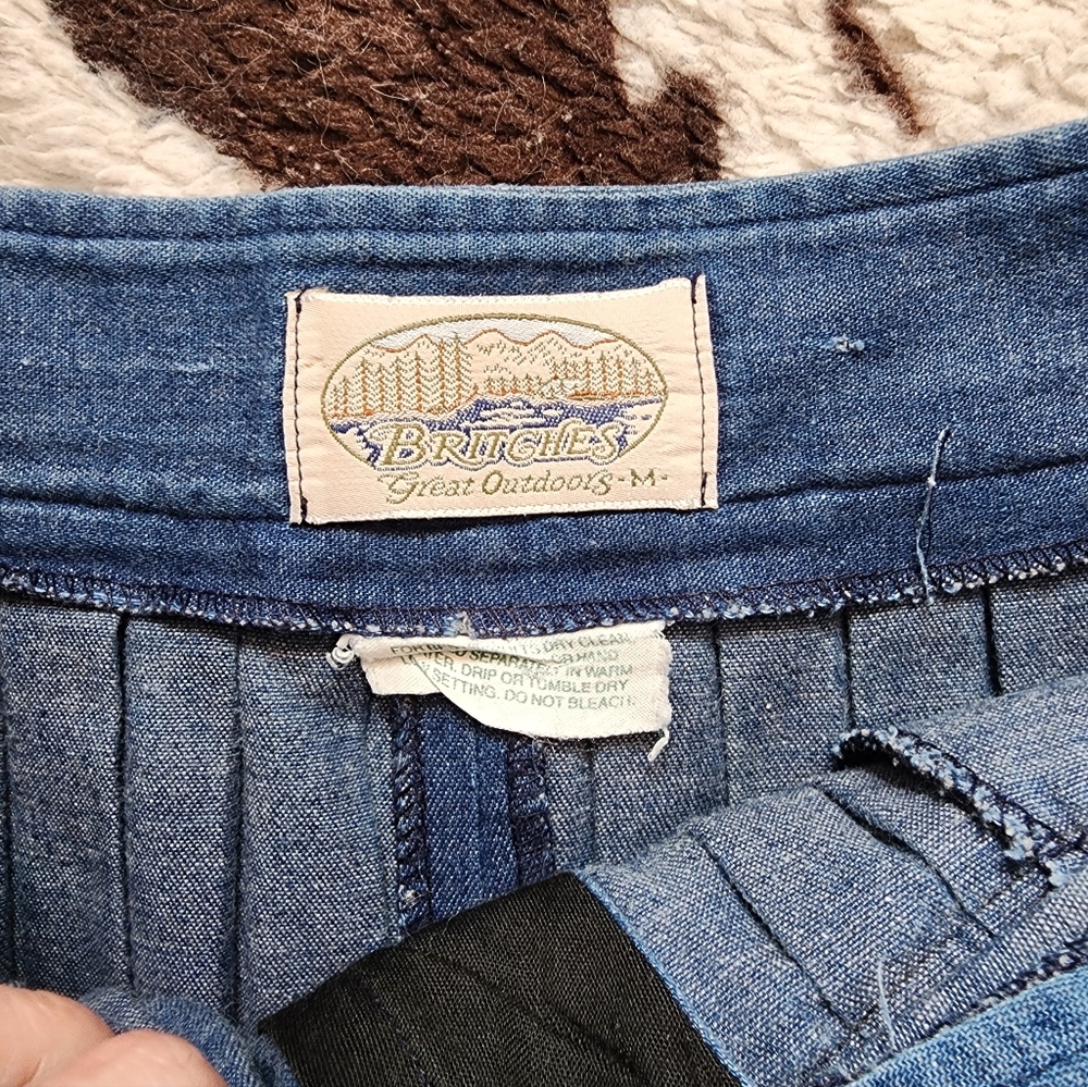 Vintage Blue Pleated Maxi Skirt - Denim A-Line - Picture 4 of 5